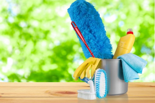 Ruislip cleaners receiving safety and cleaning training