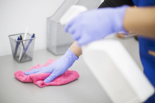Professional office cleaning in Ruislip reception area
