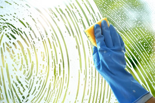 Domestic cleaner in Ruislip dusting and vacuuming a living room